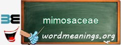 WordMeaning blackboard for mimosaceae